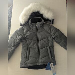 Sunice Gray Girl's  Jacket with Faux Fur Hood
